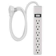 I have a 15 amp circuit breaker that handles the power to the 2nd and 3rd bedrooms. 6 Outlet Power Strip 4 Ft Power Cord Flat Plug Wall Mount For Bedroom Dorm Or Home Decor Power Switch Integrated Circuit Breaker Ul Listed Gray White Chevron 26601 In Kuwait