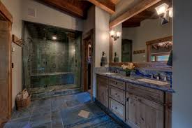 A wooden, floating vanity makes this bathroom appear much larger by opening up the floor space. Ideas For Bathrooms With Double Vanities