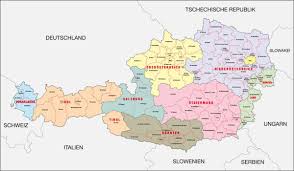 Osterreich Bundeslander Karte Landkarte Osterreich Osterreich Bundesland