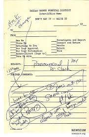Dallas County Hospital District Inter Office Memo Jfk Kennedy Family John F Kennedy