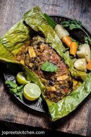 Baked Whole Fish Masala In Banana Leaf Indian Style Jopreetskitchen Recipe Baked Whole Fish Fish Recipes Healthy Seafood Recipes