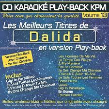 Karaoke Paris Musique Kpm Cd Karaoke Play Back Kpm Vol 13 Dalida