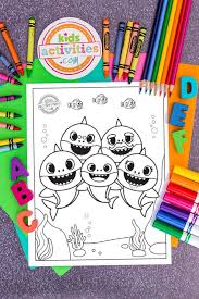 Pinkfong baby shark coloring page for kids. Baby Shark Coloring Pages Free Download For Kids