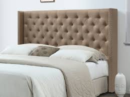 Têtes de lit 160 cm. Tete De Lit Massimo Capitonnee Cloutee 160 Cm Tissu Beige