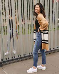 14 Outfits With White Sneakers We Re Falling For This November College Fashionista White Sneakers Outfit Platform Sneakers Outfit White Tennis Shoes Outfit