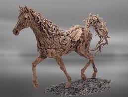 Pferd Skulptur Lebensgrosse Treibholz Elegant Mare At Canter Doran Webb Skulpturen Pferdeskulptur Und Pferde