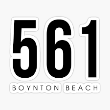 The 561 area code is located in the state of florida. West Palm Beach Fl 561 Area Code Sticker By Cartocreative Redbubble