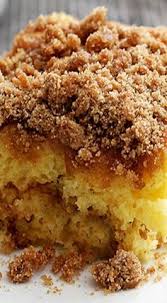 Yellow Cake Mix Sour Cream Coffee Cake Streusel Crumb Topping And Layered Inside Too Yum Coffee Cake Recipes Cake Mix Desserts Cake Mix Recipes