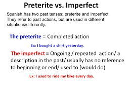 preterite vs imperfect p 5 the preterite completed