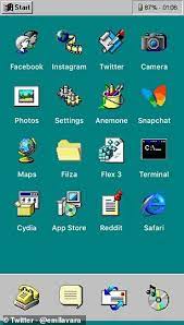 Transform Your Iphone Into 24 Year Old Pc With Replica Of Windows 95 Windows 95 Iphone App Design Iphone Wallpaper App