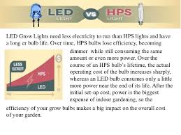 power consumption led grow lights vs hps light