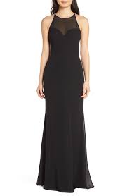 Hayley Paige Occasions Sheer Racerback Chiffon Evening Dress Chiffon Evening Dresses Nordstrom Dresses Dresses