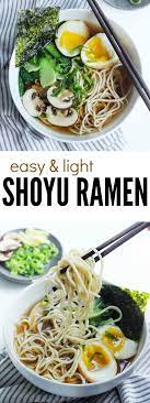 Easy Light Shoyu Ramen Soup Couple Eats Food Recipe Ramen Soup Recipes Ramen Soup Shoyu Ramen