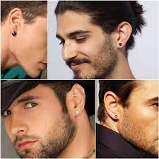 Best Men S Ear Piercing Ideas Where To Buy Mens Earrings Positivefox Com Guys Ear Piercings Ear Piercing Studs Ear Piercings Helix