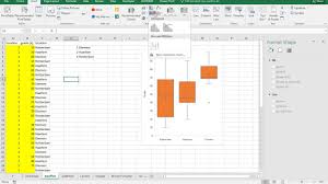 excel 2016 side by side boxplot