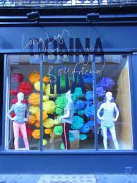 Visual Merchandising Pom Pom Factory Window Decor Spring Window Display Window Display
