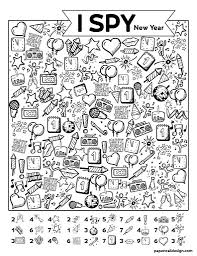 Free Printable New Year I Spy Activity Paper Trail Design New Years Activities Paper Trail Beach Activities