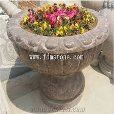 Maybe you would like to learn more about one of these? Round Natural Stone Planters Garden Stone Planter Pots Ornamental Flower Pot From China Stonecontact Com