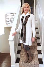 Fashion Over 50 Winter White Sweater Dress Fashion Over 50 Over 50 Womens Fashion White Sweater Dress