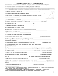 You can also do this on the minimap. Antonyms Contraries In French Les Antonymes Contraires 3 Exercises With Crossword Puzzle Teaching Resources
