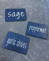 Diy Slate Garden Markers New England Lifestyle Motherhood Diy Birch Landing Home Slate Garden Garden Markers Garden Quotes Signs
