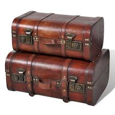 Vintage En Bois Coffre Au Tresor Brown 2 Pcs ) pouvez vous m aidez ? lovdock