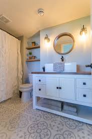 Vanity tops don't have one standard size, and are cut to match standard vanity sizes. Butcher Block Bathroom Vanity Easy 6 Step Installation