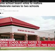 Virginia school board votes to restore names of Confederate leaders to  schools