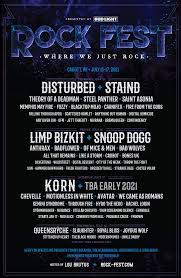 The tour will kick off on july 29. Disturbed Limp Bizkit Korn Etc Set For 2021 Rock Fest Metal Anarchy