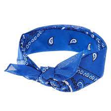 Paisley Bandana Headwrap Royal Blue Head Wraps Blue Paisley Royal Clothing