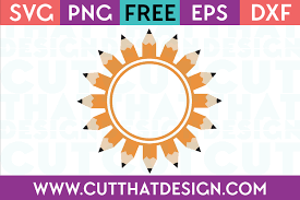 Free Svg Files Free Svg Pencil Monogram Frame Design Cut That Design