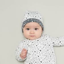 Organic Cotton Baby Beanie Hat Cream Star The Bonnie Mob The Bonniemob