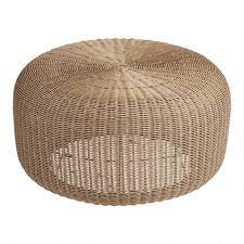 A round coffee table with a touch of the islands, these round wicker ottoman coffee tables will suit your home, give you somewhere to sit, or put your coffee while reading a magazine, and will accent your see all of our round wicker ottoman coffee tables in this extensive collection and pick yours. Maldive Round Natural Wicker Outdoor Coffee Table