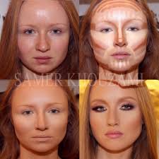 contouring face looking amazing before