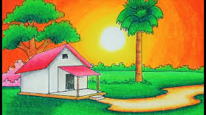 Sunset Scenery Drawing Easy With Oil Pastels How To Draw Easy Simple Scenery With Nature Art I drew eight paintings for a total of a day, half the time. sunset scenery drawing easy with oil