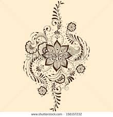 Vector Abstract Floral Elements In Indian Mehndi Style Abstract Henna Floral Vector Illustration Design Element Tattoos Inspirational Tattoos Henna Designs