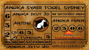 Prediksi Kode Angka Jitu Syair Togel Sydney 01 September 2018