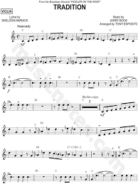 Print And Download Tradition Sheet Music From Fiddler On The Roof Arranged For Violin Instrumental Solo In Fiddler On The Roof Sheet Music Violin Sheet Music