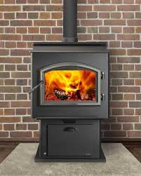 Dark Wood Stove Glass Doors