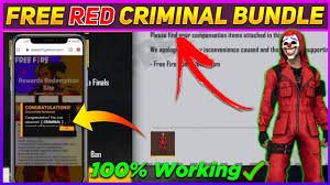 Then open free fire rewards redeemption site. 100 Working Free Red Criminal Bundle How To Get Free Criminal Bundle Free Fire Redeem Code Youtube
