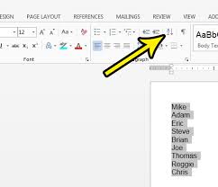 Select header row under my list has at the bottom of the box if your table has a header row. How To Sort A List Alphabetically In Word 2013 Live2tech