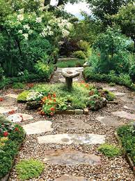 Thin slabs of stone used for flagging or paving walks, driveways, patios, etc. Flagstone Paver Path In Lush Backyard Garden Path Design Inexpensive Garden Paths Beautiful Gardens