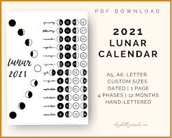 Below you can find dates and hours of all moon phases in 2021. Lunar Calendar Bullet Journal Page Elizabethjournals