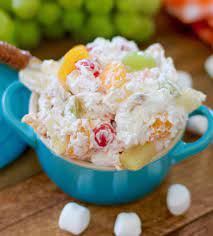 Southern Ambrosia Is A Must Have At Any Gathering It Is Creamy And Yummy And Satisfies Every Sweet Tooth Ambrosia Fruit Salad Fruit Recipes Lime Jello Salads