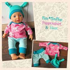 Puppen selber machen ist gar nicht so schwer. Kostenloses Schnittmuster Puppen Shirt Und Hose Von Hummelhonig