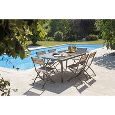 Un ensemble de jardin est idéal pour savourer ces petits bonheurs depuis chez soi. Ensemble Table De Jardin Rallonge Papillon Et Plateau Verre 6 Chaises Pliantes En Aluminium Et Textil T1824 Cappuccino 6ch