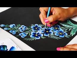 Easy Freehand Bel Painting Design For Kurtis Suits Easy Flower Painting Fabric Paint Designs Hand Painted Fabric