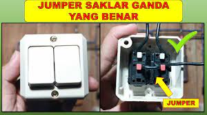 Lampu akan menyala jika saklar ditekan, seperti gambar di bawah ini. Cara Pemasangan Kabel Dan Jumper Saklar Seri Ganda Double Youtube