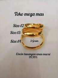 Cincin couple titanium florian pria wanita pernikahan wedding tunanganrp55.000: Jual Produk 3 Gram Cincin Emas Termurah Dan Terlengkap Juli 2021 Bukalapak