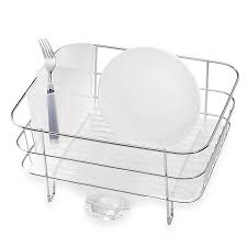 It can fit a dutch oven, fragile this rack can fit a dutch oven, fragile wine glasses, sharp knives, and eight plates, with room for more—and. Simplehuman Compact Stainless Steel Dish Rack Bed Bath Beyond